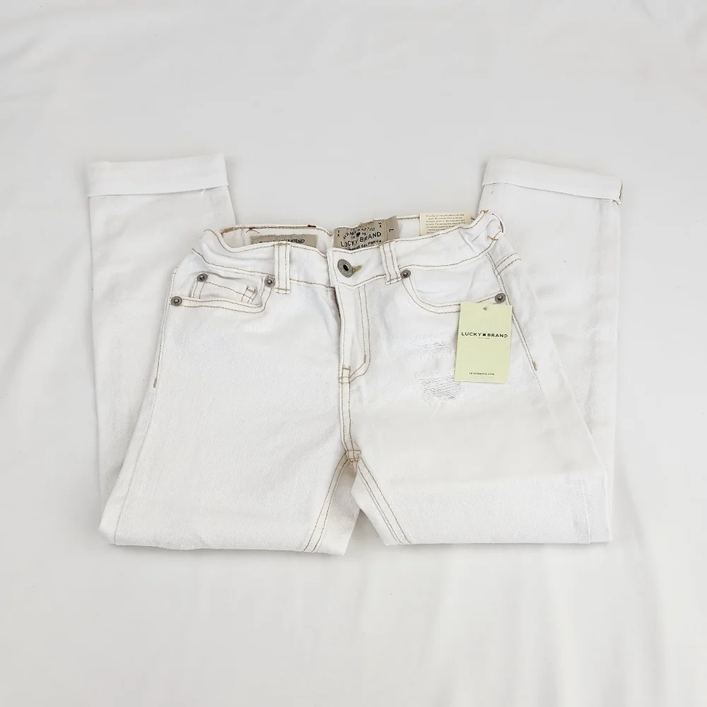 Lucky Brand Dylan Boyfriend  White Jeans Pants